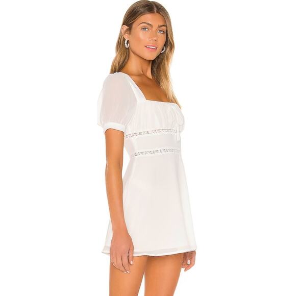 Privacy Please Barlow Mini Dress in White NWT Size Small - Picture 3 of 4